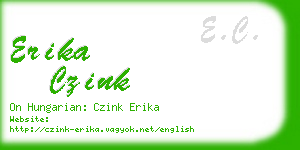 erika czink business card